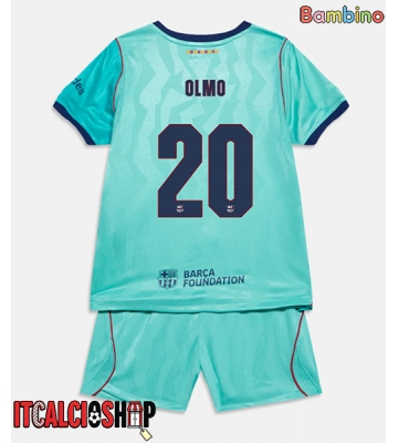 Barcelona Dani Olmo #20 Terza Maglia Bambino 2026-27 Manica Corta (+ Pantaloni corti)